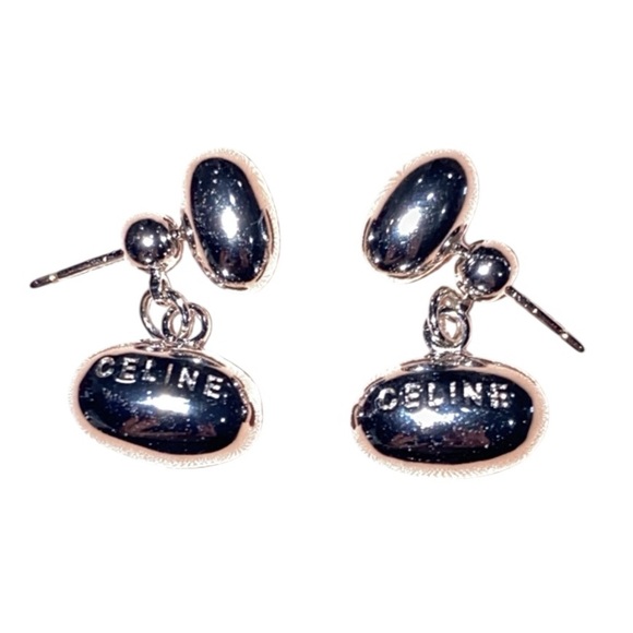 Celine Silver Drop Earrings with Elegant Design - Picture 1 of 4